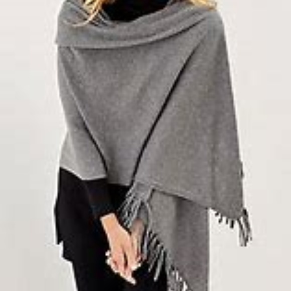 J. Jill Accessories - J. Jill Luxe Wool/Cashmere Fringe Wrap (EUC;TC #9)